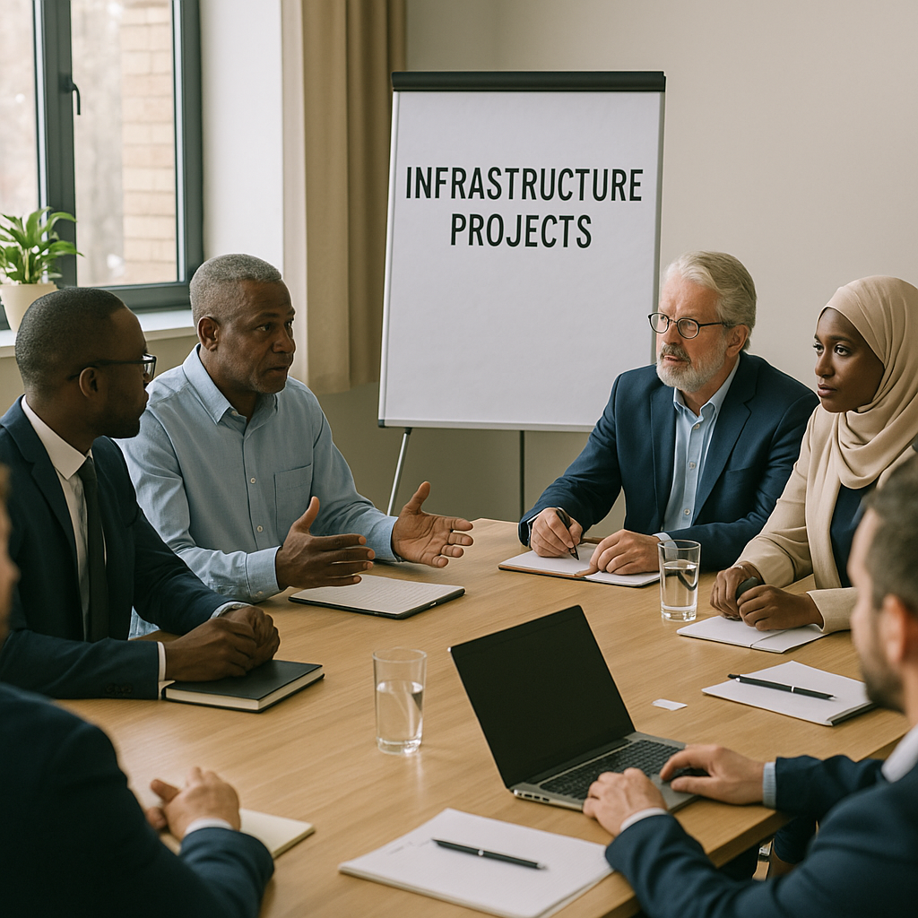 اجتماع تنسيقي مع الشركاء حول تطوير مشاريع البنية التحتية